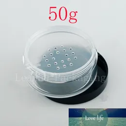 50g X 30 Small Empty Clear Plastic Jars Containers with Sifter for Loose Powder, Sifter Plastic Jar Loose Powder Tin Box Pot