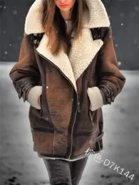 レディースのフェイクの毛皮のジャケットコートの上着シャツ秋冬女性のトップスジャケットファッションのソリッドブランドカジュアルコートレディース服KLW6003