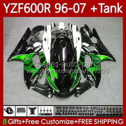 Body +Tank For YAMAHA Thundercat YZF600R YZF 600R 600 R 96-07 Green black Bodywork 86No.85 YZF-600R 1996 1997 1998 1999 2000 2001 YZF600-R 96 02 03 04 05 06 07 Fairings