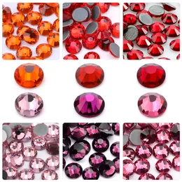 Diamantes soltos série vermelha vidro strass hotfix strass ferro em cristal hot fix strass para vestuário de tecido