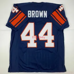 PERSONALIZZATA Nuova maglia da calcio cucita JIM BROWN Syracuse Blue College AGGIUNGI QUALSIASI NUMERO DI NOME