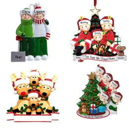 Boże Narodzenie DIY Nazwa Ornament 2020 DIY Nazwa Błogosławieństwo Christmas Prezenty Życzenia Family Friends PCV Dekoracja Wisiorek