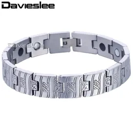 ارتباط سلسلة Davieslee Watch Band Bracelet Mens Womens Wristband Bangle Link Stainless Steel Gold Silver Color 12mm DKBM145261H