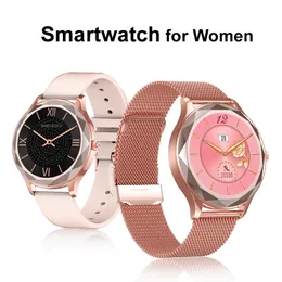 Dames Smart Horloge Hartslag Bloeddruk Monitor Sport Fitness Tracker IP67 Bluetooth SmartWatch Valentijnsdag Meisjesvriend Gift