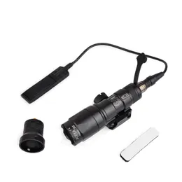 Airsoft Tactical SF M300 Mini Scout Light 250Lumen lanterna tática com montagem de cauda de interruptor remoto para trilho de tecelão de 20mm