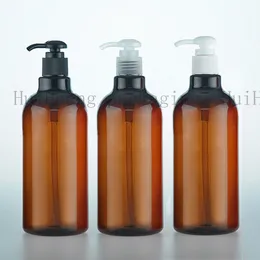 12 pz 500 ml marrone rosso dispenser di sapone liquido bottiglia in PET con lozione di plastica per lozioni detergenti fatte in casa