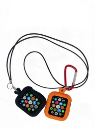 Siliconen Case Cover met touwgesp voor Apple Watch Series 6 SE 5 4 3 2 1 300pcs / lot