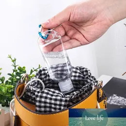 10 pcs 50ml viajar engarrafamento transparente de plástico com carabiner de forma d embalagem portátil Durável garrafas de viagem elegantes