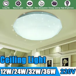 Luzes de teto ultra fina LED 12 / 24/30 / 36W Lâmpadas modernas para a sala de estar da sala de estar iluminação montada