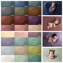 Baby fotografering elasticitet stickad b￶np￥se filt nyf￶dd fotografering prop baby fotoshooting f￤rgglad bakgrundsfoto