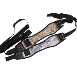 Adjustable Airsoft Hunting Rifle Sling Gun Strap Camouflage Gun Shoulder Belt Strap Rope Hunting Accessories Black