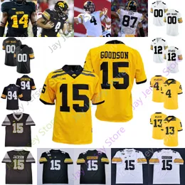 Iowa Hawkeyes Football Trikot NCAA College Cade McNamara Kaleb Johnson Luke Lachey Seth Anderson Higgins Ragaini Craig Stanley Goodson Hockenson Jackson Epenesa