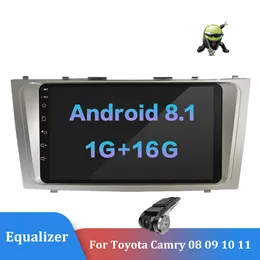 2din 안드로이드 8.1 GPS 자동차 라디오 9 '2.5D EQ 탐색 Toyota Camry 08 09 10 11 오디오 WiFi FM 블루투스 플레이어