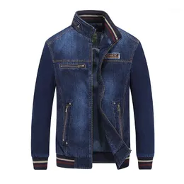 Men's Jackets Wholesale- 2021 Fashion Denim Jacket Men Streetwear Stand Collar Zipper Spring & Autumn Casual Coat Jaqueta Jeans Masculina1