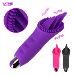 Mini vibratori per leccare la lingua forte per le donne Vagina femminile Stimolatore del clitoride anale Massaggio Giocattoli sexy Prodotti per adulti Negozio erotico