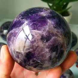 70/90mm Natural amethyst stone quartz crystal ball beautiful purple quartz healing crystals 201125