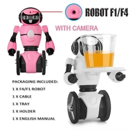 Robotar för med kamera wifi intelligente smart ai robot hinder undvikande mini vektor rc robot leksak barn gåva 201211