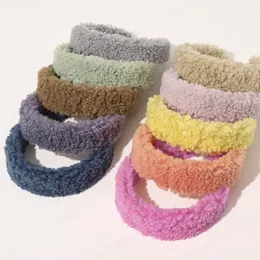 النساء lambswool العصابة لون الحلوى الخريف الشتاء رئيس الفرقة سيدة رئيس هوب واسعة hairbands الشعر اكسسوارات حزب مجوهرات gfits