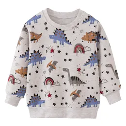 16 stylów Ins Boy Kids Odzież Bluza Bluza 100% bawełniana dinozaur Digger Inna design druk Spring Fall Emodear Casual Ubrania
