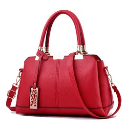 HBP 지갑 토트 핸드백 고품질 여성 핸드백 지갑 대용량 PU 가죽 숙녀 어깨 가방 붉은 색