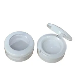 26mm Biały Okrągły Eyeshadow Case Clear Pokrywa Kosmetyczna Proszek Blusher Kompaktowy Opakowanie Pojemnik Pusty Plastikowy Box 50szt
