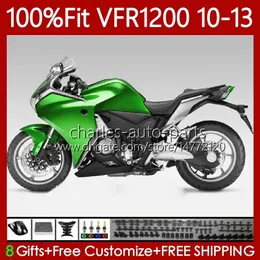Honda VFR1200FクロスストゥールーVFR 1200 RR CC FFR 1200 10 11 12 13 76NO.66 VFR1200RR VFR-1200 2011 2011 2012 2013 VFR1200X光沢緑10-13ボディ