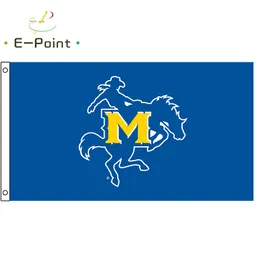 NCAA McNeese State Cowboys-Flagge, 3 x 5 Fuß (90 x 150 cm), Polyester-Flagge, Banner-Dekoration, fliegende Hausgarten-Flagge, festliche Geschenke