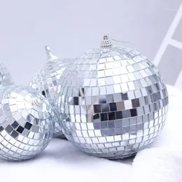 Festdekoration juldekorationer christams bollar år spegel dekor xmas ornament disco 4/5cm 6 st/lot1