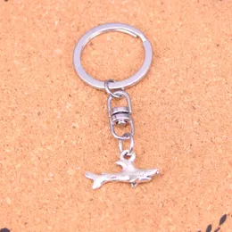 Fashion Keychain 24*12mm shark fish Pendants DIY Jewelry Car Key Chain Ring Holder Souvenir For Gift