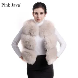 Pembe Java QC9437 Moda Doğal Tilki Kürk Yelek Gerçek Fox Kısa Jile Yüksek Kaliteli Kış Kadın Kürk Ceket Lüks Fox Ceket 201212