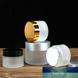 12 X 5g 10g 15g 20g 30g 50g 100g Travel Cream Frosted Glass Jar Empty Cosmetic Balm Cosmetics Packaging Container Screw Cap