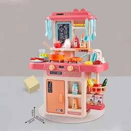 42Pcs/Set Simulation Kitchen Toy Spray Water Dinnerware Children's Toys Cooking Table Set LJ201009