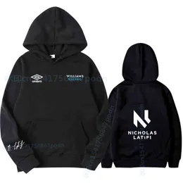 2021 Höst Vinter Formula One Racer Nicholas Latifi F1 Williams Team Racing Fans Hoodie Team Män / Kvinnor Oversized Hoodies G1229