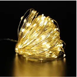 Julbröllopsfest dekoration Batteri Powered Garland 1 ~ 10m LED Fairy String Lights Home New Year Lights Decor Natal