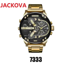 Sport Militär Herren Uhren 50mm Großes Zifferblatt Goldene Leder Edelstahl Mode Uhr Männer Luxus Sapphire Top Marke Männlich armbanduhr relogio masculino