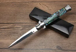 9''New 440C Steel Blade Shell Handle Tactics Knife Camping Hunting Survival Knives Folding Pocket Survival Knife VTF29