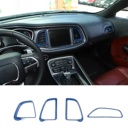 Blue ABS Center Console Air Conditioning Vent Ring for Dodge Challenger 15+ Factory Outlet Car Interior Accessories