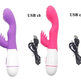 Nxy Vibrators Himall 30 Speeds g Spot Vibrators for Women Usb Rechargeable Dual Vibration Waterproof Adult Sex Toys Erotic Machine 0105