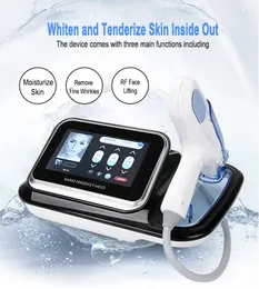 Portable 3 in 1 Mesotherapy Facial Machine with 3 Color LED Light RF Radio Frequency Nano Needle Crystalline Beauty Device for Skin Rejuvenation Whitening