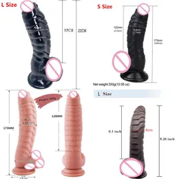 Nxy dildos consolador realista suave de 8 5 pulgadas para mujer ventosa con pene acanalado y tachonado juguete sexuell masturbacin vaginal 220111