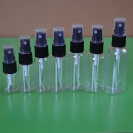 10ml 20ml 30ml 50ml 100ml 120ml Tom plastsprayflaska Makeup parfymvattensprutbehållare Black Cap Atomizers