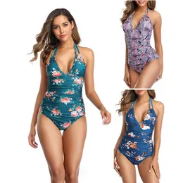 Mayo Kadınlar Artı Boyutu Mayo Tek Parça Yüzmek Takım Seksi Baskı Mujer Maillot De Bain Femme Monokini Costumi Da Bağno Donna T200708