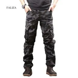 Camuflagem Men's Cargo Calças Homens Casual Camo Multi Bolsos Militares Calças Táticas Hip Hop Jogadores Streetwear Pantalon Homme 201155