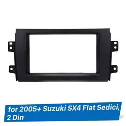 Araba 2007 2008 2009 -2013 için 2Din Fasya -2013 Suzuki SX4 Fiat Sedici Stereo Çalar Panel Yüz Plakası Çerçeve Plakası Takın