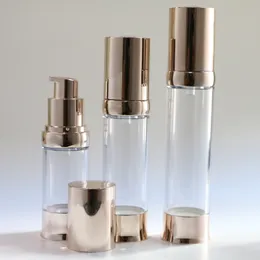 20ml 30ml 40ml tomma påfyllningsflaskor Travel Essential Lotion Purpure Gold Airless Pump Essence Bottle Maquiagem 10st