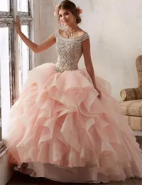 ثوب كرة رائع فساتين Quinceanera الديكور الحلو 16 فستان Vestidos de 15 Anos مخصص MANCERADE XV اللباس 273W