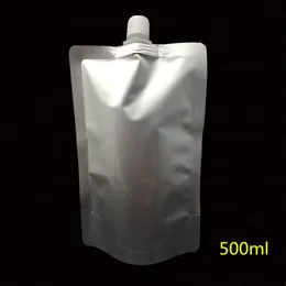 1400Pcs Wholesales 150ml 350ml Aluminum Foil Bag Stand up Spout Beverage Bag Plastic Spout Storage Pouch With Suction nozzle