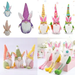 Easter Bunny Gnome Faceless Rabbit Dwarf Doll Easter Spring Party Plush Rabbits Dwarves Kids Gifts Home Table Decoration