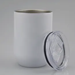 12oz sublimação tumblers tumblers copos de vinho em linha reta ovo em branco em forma de vazios podem brinquedos de água de aço inoxidável DIY