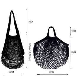 القطن الطبيعي صافي حقيبة التسوق متعدد الألوان 2 نوع قابلة لإعادة الاستخدام قوية مريحة اليد حقائب اليد تخزين حزمة الظهر جودة عالية 5 5 hy l2